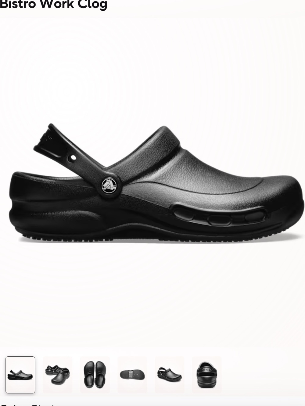 CROCS Black Bistro Work Clog